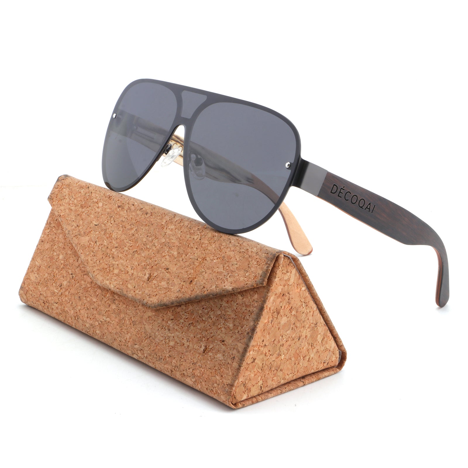 Blissful  Ebony Oversized Wooden Sunglasses