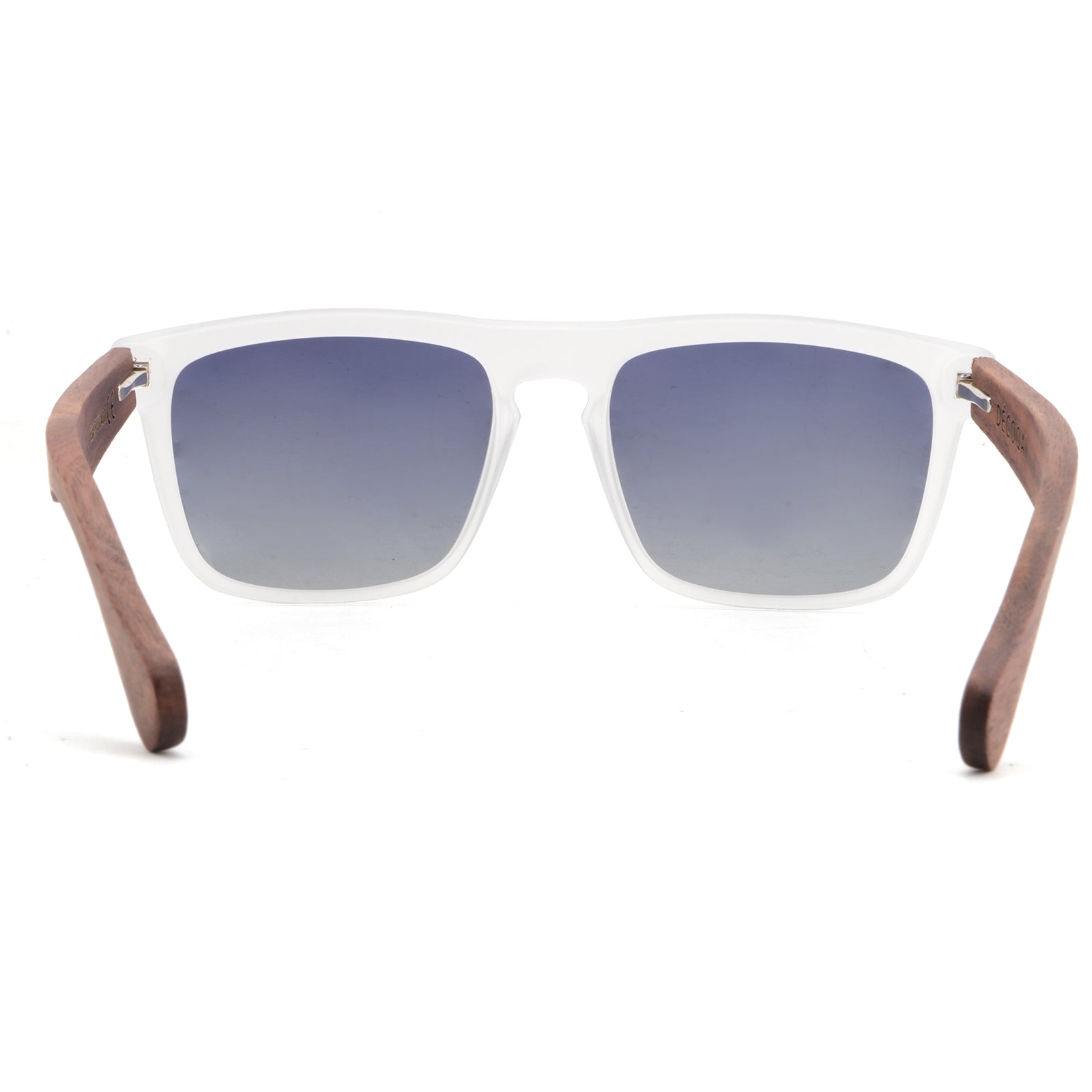 Blue Ice Wooden Sunglasses V400-protected and polarized inside