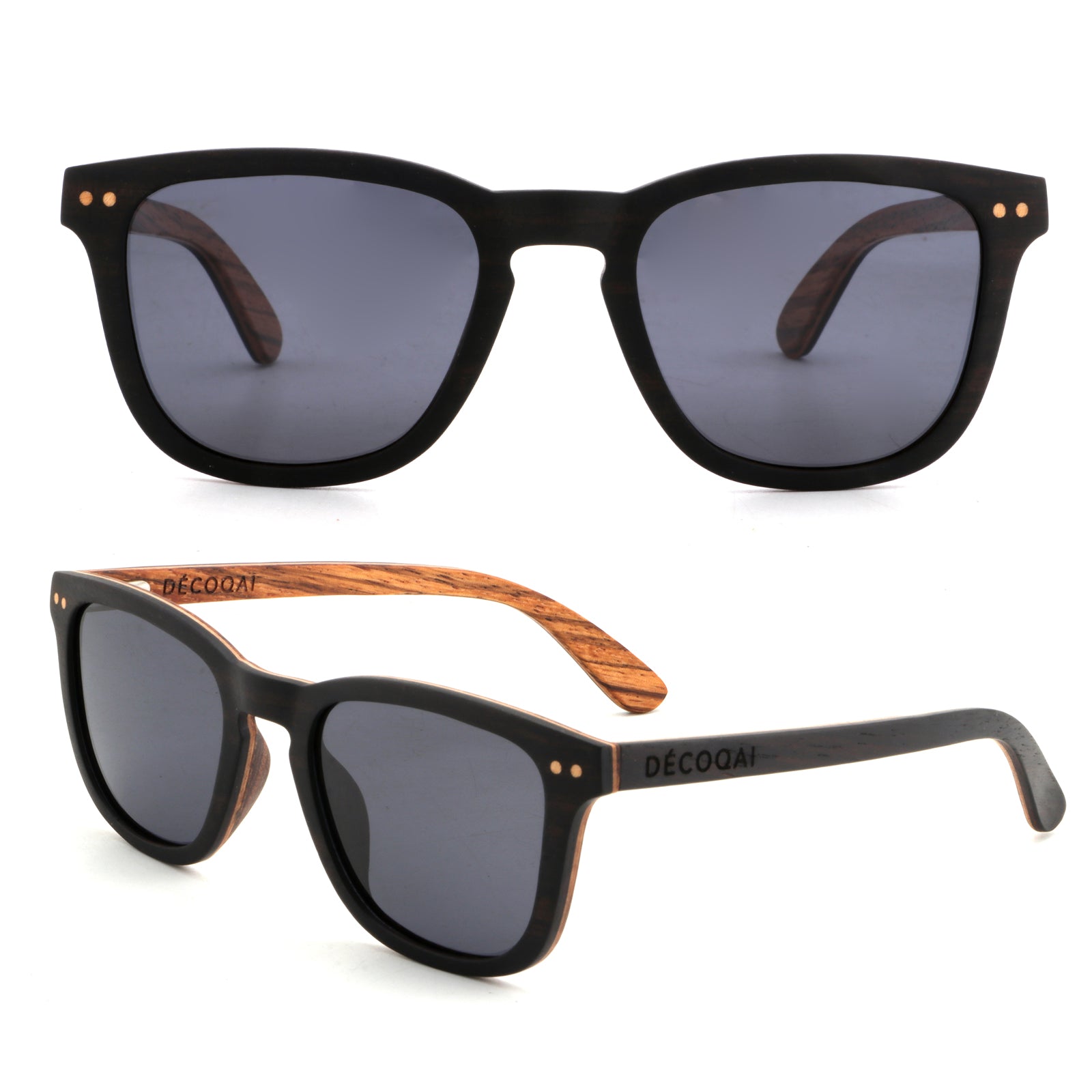 Jasper Ebony Wooden Sunglasses – UV Polarized & Bold Design both