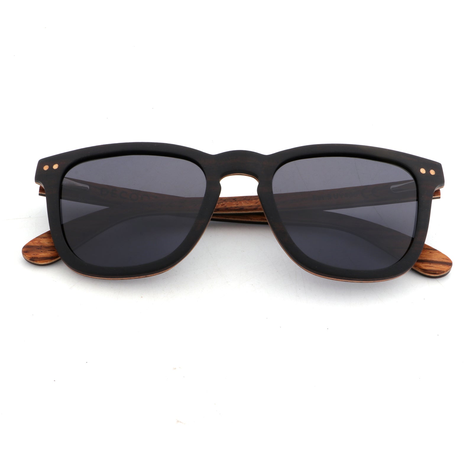 Jasper Ebony Wooden Sunglasses – UV Polarized & Bold Design both Inside Zebrano