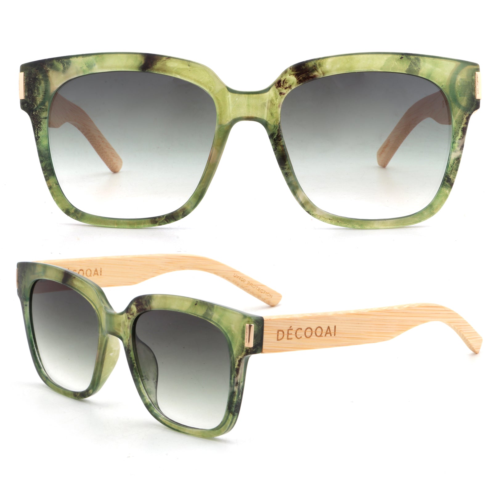 Olive Glaze Wooden Sunglasses – UV Polarised & Lightweight