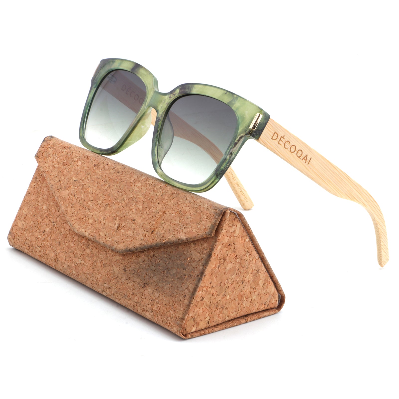 Olive Glaze Wooden Sunglasses – UV Polarised & Lightweight