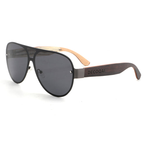 Blissful  Ebony Oversized Wooden Sunglasses