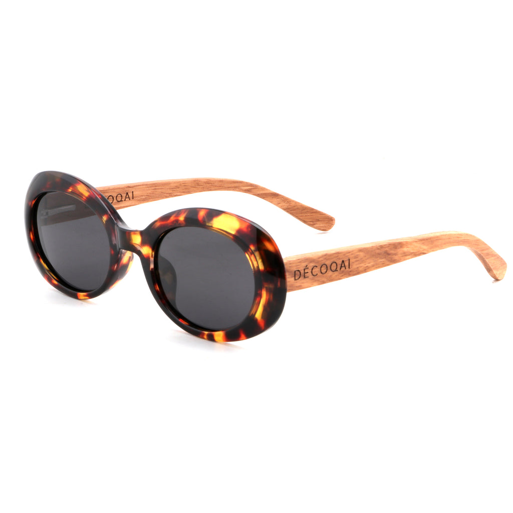 Lunar Safari Wooden Sunglasses – Tortoiseshell & Zebrawood