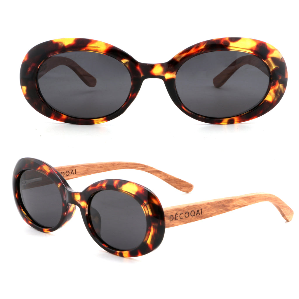 Lunar Safari Wooden Sunglasses – Tortoiseshell & Zebrawood