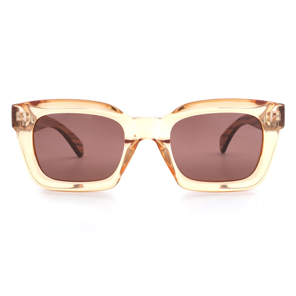Miel Latte Boix Wooden Sunglasses. Women's Sunglases Front
