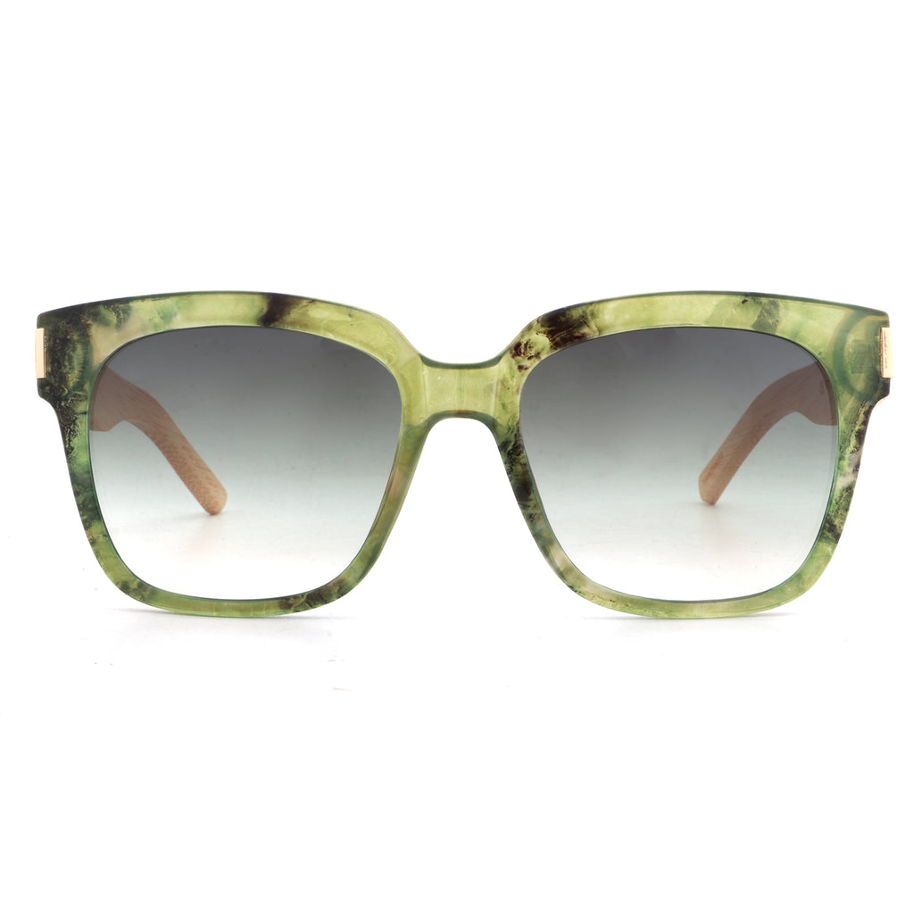 Olive Glaze Wooden Sunglasses – UV Polarised & Lightweight