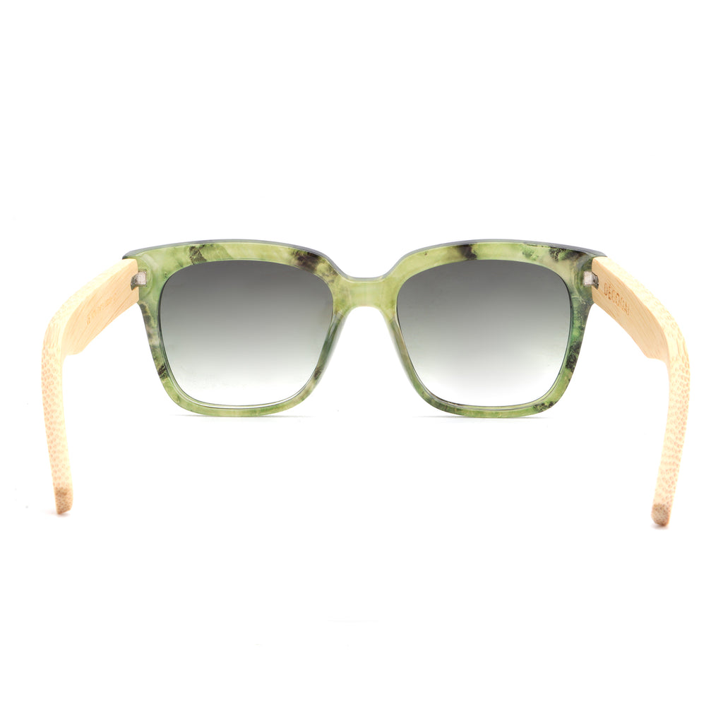 Olive Glaze Wooden Sunglasses – UV Polarised & Lightweight Inside