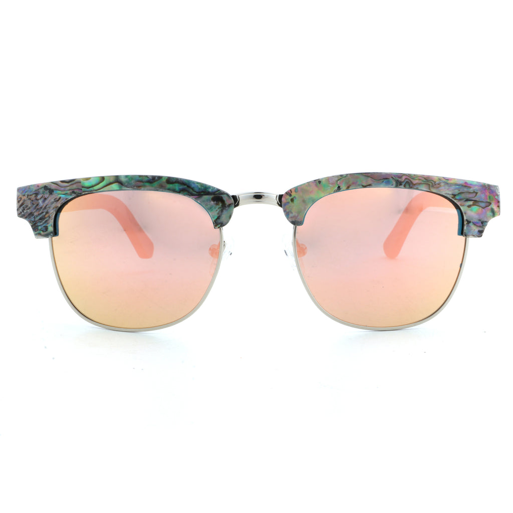 The Durdle – Abalone Shell Wooden Sunglasses | UV Polarised by DÉCOQAI® Front