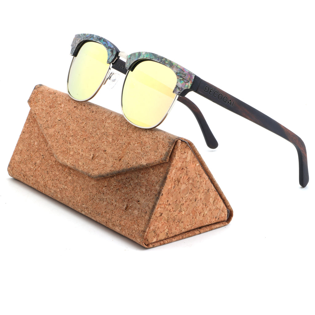 The Durdle – Abalone Shell Wooden Sunglasses | UV Polarised by DÉCOQAI® Side